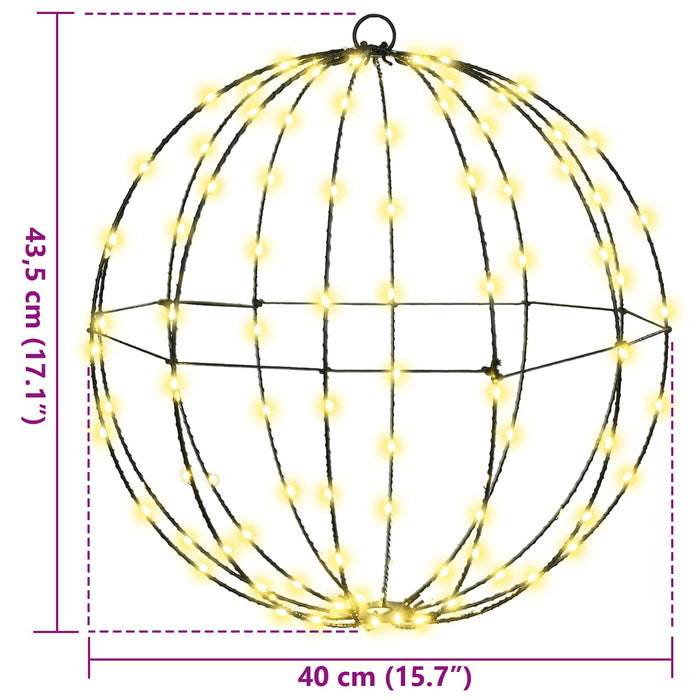 Bola 2 buc. 192 LED-uri Alb cald 40 x 40 x 43,5 cm Metal WALTI