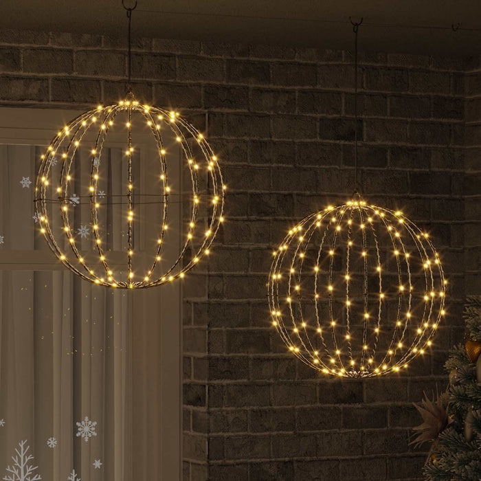 Bola 2 buc. Alb cald 50 x 50 x 52 cm Metal 320 LED-uri WALTI
