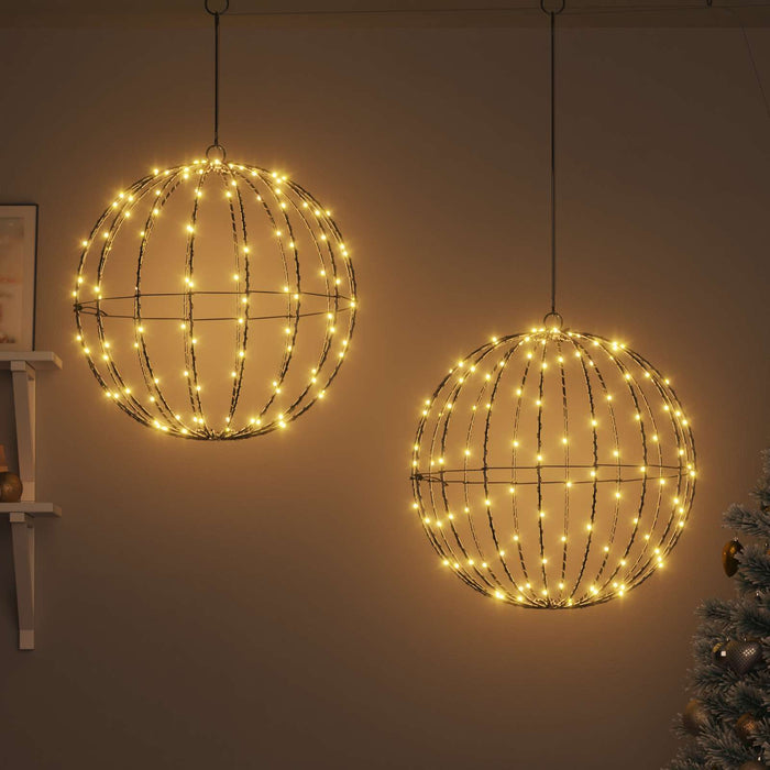 Bola 2 buc. Alb cald 50 x 50 x 52 cm Metal 320 LED-uri WALTI