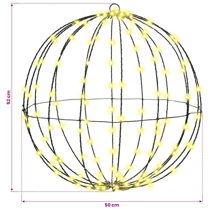 Bola 2 buc. Alb cald 50 x 50 x 52 cm Metal 320 LED-uri WALTI