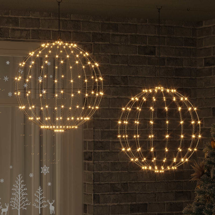 Bola 2 buc. Alb cald 60 x 60 x 62 cm Metal 384 LED-uri WALTI