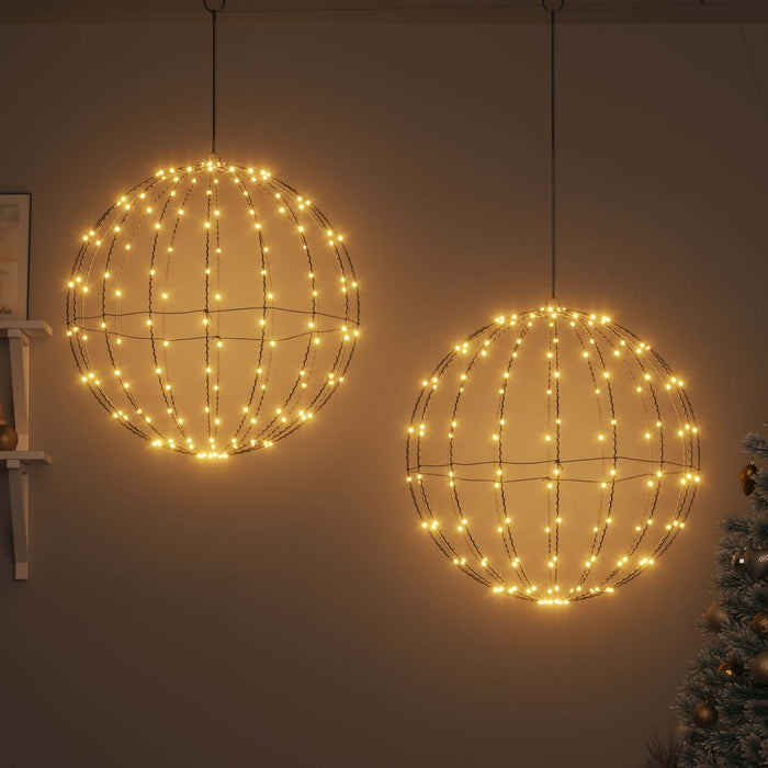 Bola 2 buc. Alb cald 60 x 60 x 62 cm Metal 384 LED-uri WALTI
