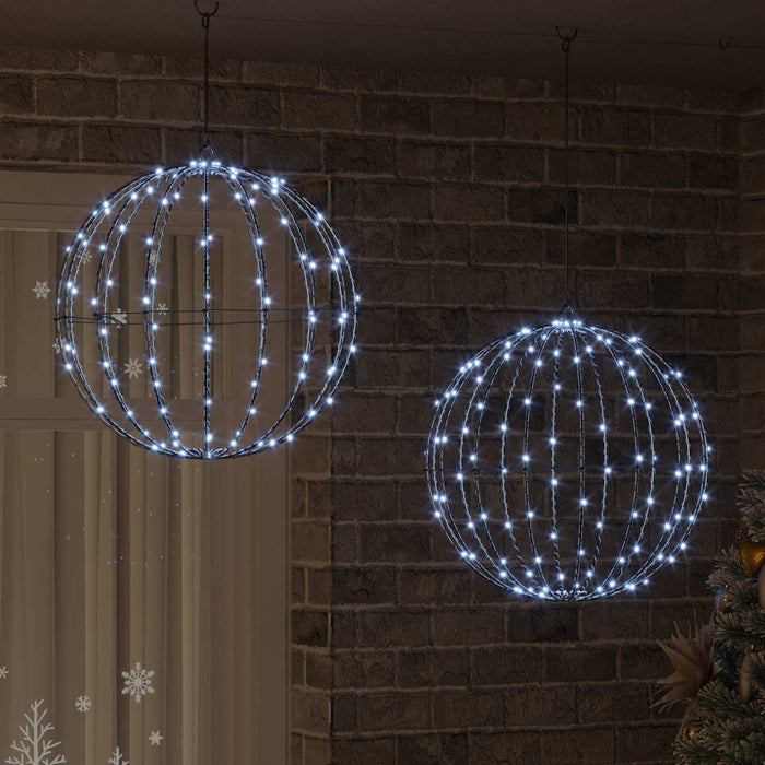 Bola 2 buc. Alb rece 50 x 50 x 52 cm Metal 320 LED-uri - WALTI WALTI