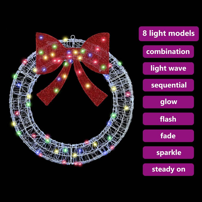 Coroană cu lumini cu bandă LED Multicolour 75 cm Acril - WALTI WALTI