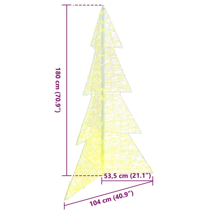 Brad de Crăciun cu 240 LED Alb cald 180 cm Acril - WALTI WALTI