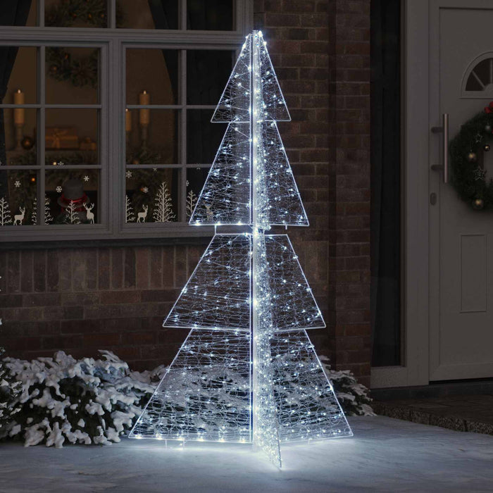 Brad de Crăciun cu 240 LED Alb Rece 180 cm Acril - WALTI WALTI