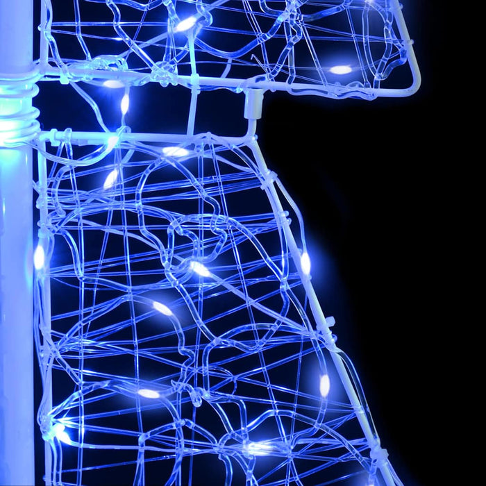 Brad de Crăciun cu 240 LED albastru 180 cm Acril - WALTI WALTI
