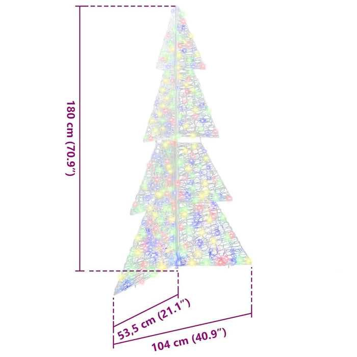 Brad de Crăciun cu 240 LED Multicolour 180 cm Acril - WALTI WALTI
