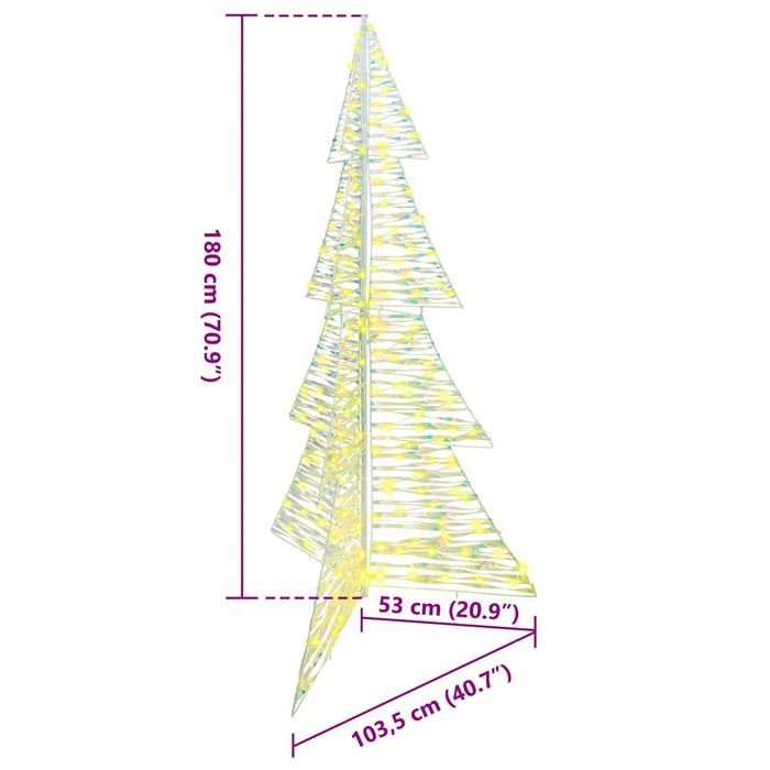Brad de Crăciun cu 240 LED Alb cald 180 cm PET - WALTI WALTI