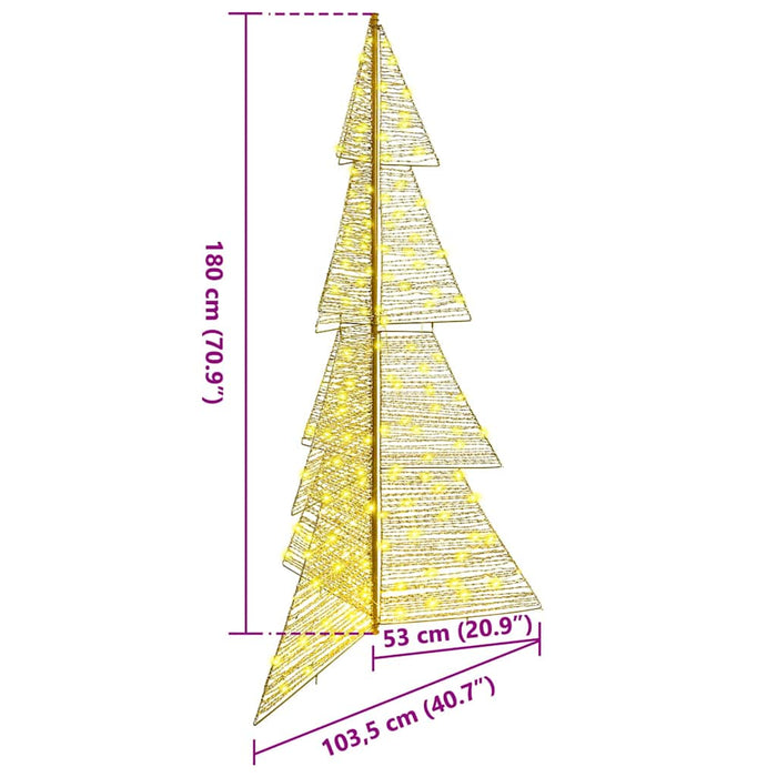 Brad de Crăciun cu 240 LED Alb cald 180 cm PET - WALTI WALTI