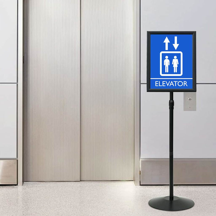 Suport poster tip pedestal Argintiu a3 PVC și Oțel - WALTI WALTI