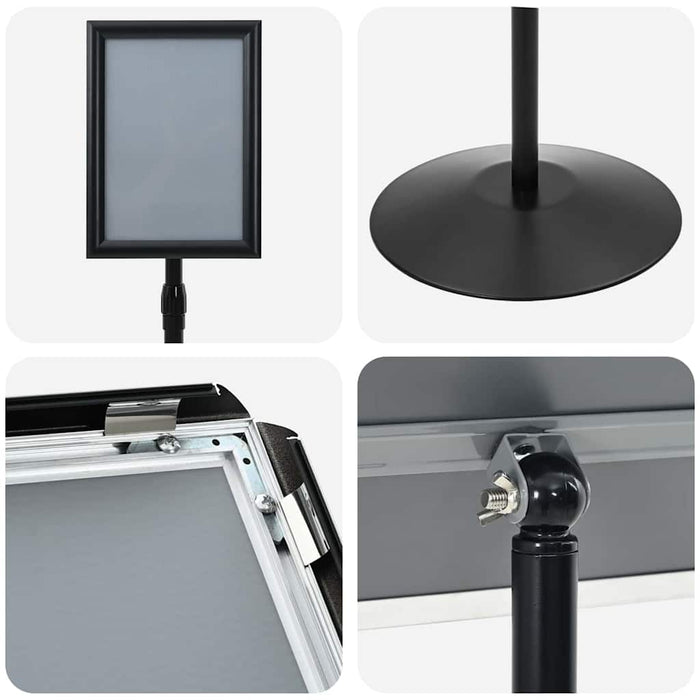 Suport poster tip pedestal Argintiu a4 PVC și Oțel - WALTI WALTI