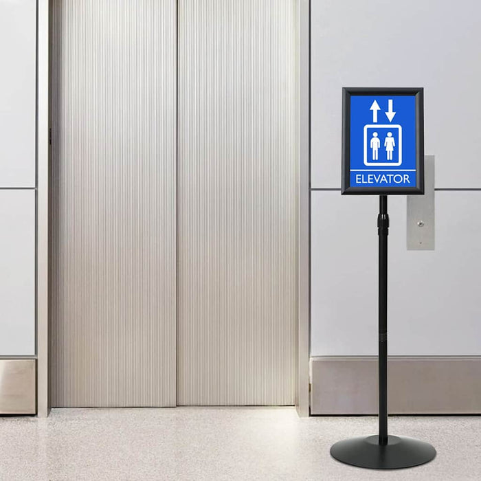 Suport poster tip pedestal Argintiu a4 PVC și Oțel - WALTI WALTI