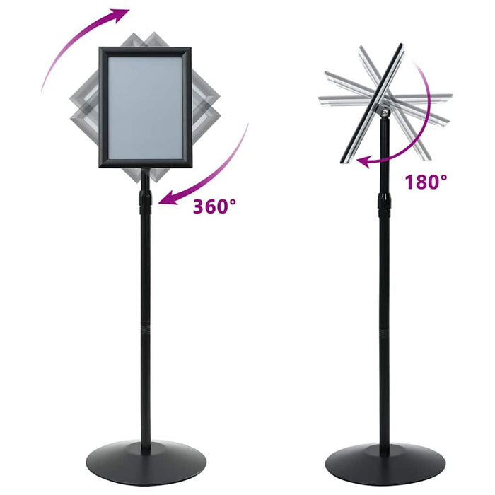 Suport poster tip pedestal Argintiu a4 PVC și Oțel - WALTI WALTI