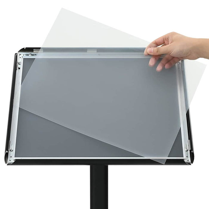 Suport poster tip pedestal a4 Fontă Negru WALTI