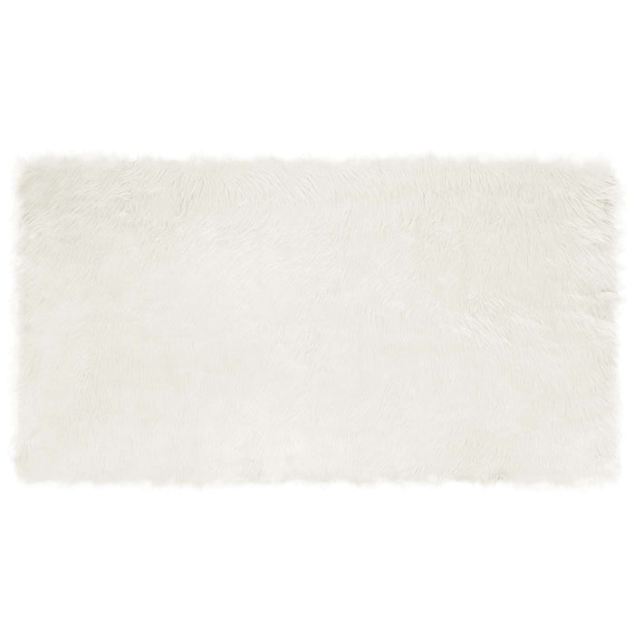 Covor din Lână Faux Tafalla Alb 60 x 110 cm Poliester - WALTI WALTI