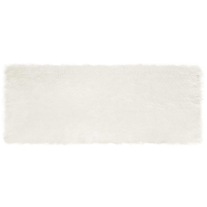 Covor din Lână Faux Tafalla Alb 80 x 200 cm Poliester - WALTI WALTI