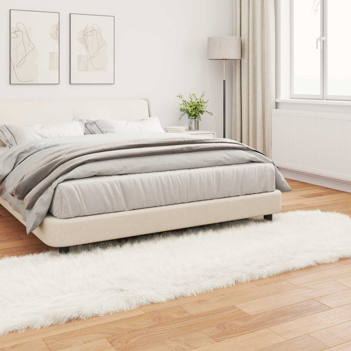 Covor din Lână Faux Tafalla Alb 80 x 250 cm Poliester - WALTI WALTI