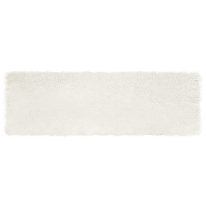 Covor din Lână Faux Tafalla Alb 80 x 250 cm Poliester - WALTI WALTI