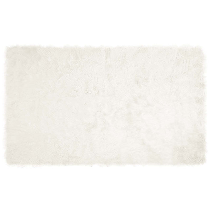 Covor din Lână Faux Tafalla Alb 100 x 200 cm Poliester - WALTI WALTI
