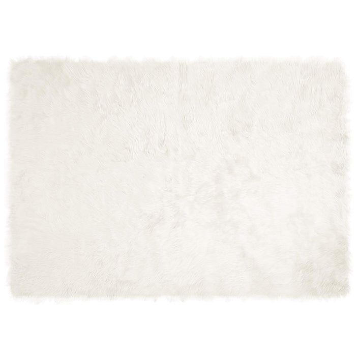 Covor din Lână Faux Tafalla Alb 140 x 200 cm Poliester - WALTI WALTI