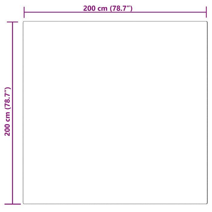 Covor din Lână Faux Tafalla Alb 200 x 200 cm Poliester - WALTI WALTI