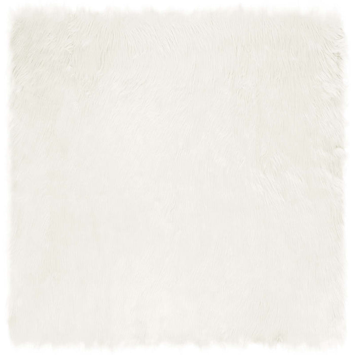 Covor din Lână Faux Tafalla Alb 200 x 200 cm Poliester - WALTI WALTI