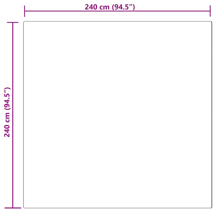 Covor din Lână Faux Tafalla Alb 240 x 240 cm Poliester - WALTI WALTI