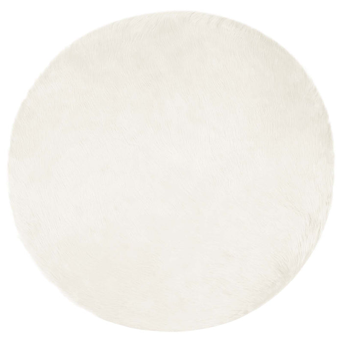 Covor din Lână Faux Tafalla Alb Ø 80 cm Poliester - WALTI WALTI