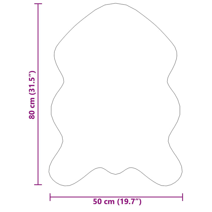Covor din Lână Faux Tafalla Alb 50 x 80 cm Poliester - WALTI WALTI