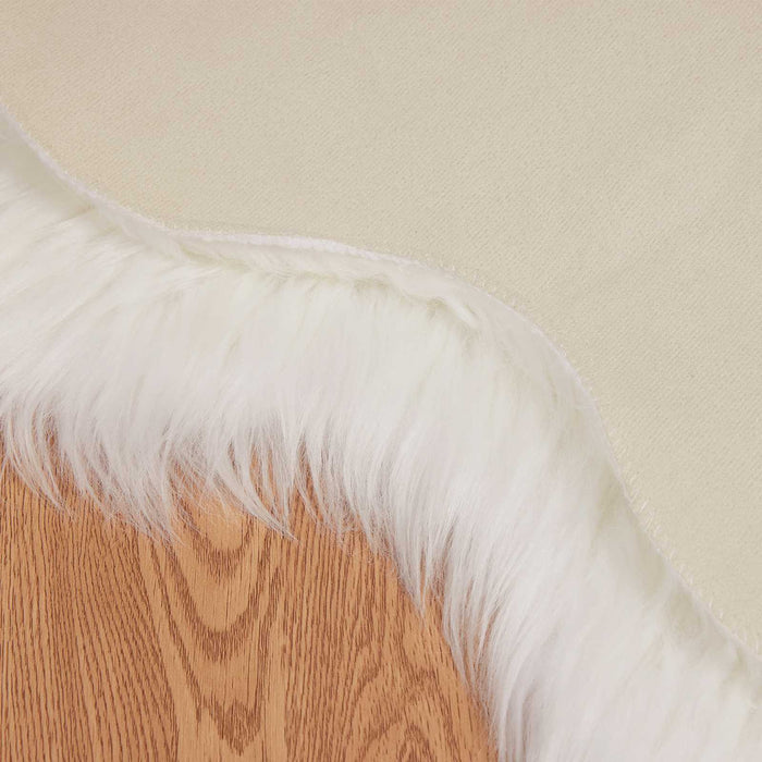 Covor din Lână Faux Tafalla Alb 80 x 120 cm Poliester - WALTI WALTI