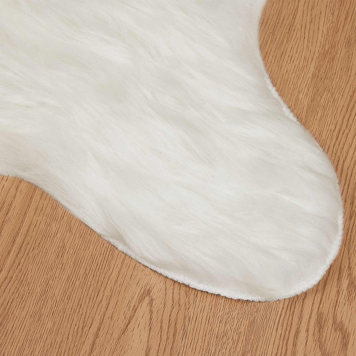 Covor din Lână Faux Tafalla Alb 80 x 120 cm Poliester - WALTI WALTI