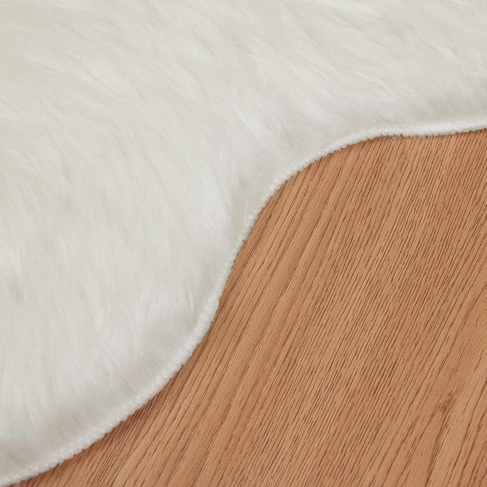 Covor din Lână Faux Tafalla Alb 80 x 120 cm Poliester - WALTI WALTI