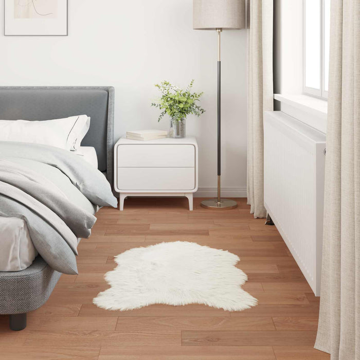 Covor din Lână Faux Tafalla Alb 80 x 120 cm Poliester - WALTI WALTI