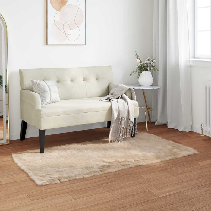 Covor din Lână Faux Tafalla Bej 60 x 110 cm Poliester - WALTI WALTI