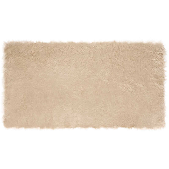 Covor din Lână Faux Tafalla Bej 60 x 110 cm Poliester - WALTI WALTI