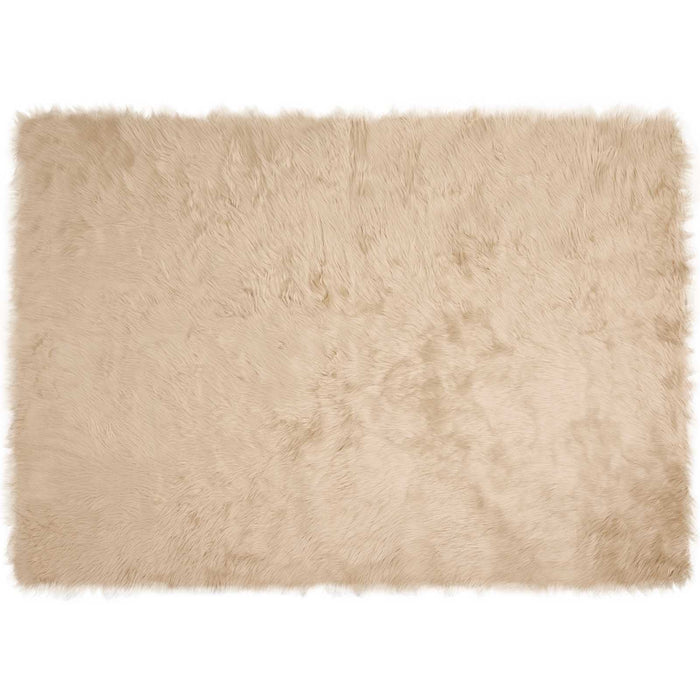 Covor din Lână Faux Tafalla Bej 140 x 200 cm Poliester - WALTI WALTI