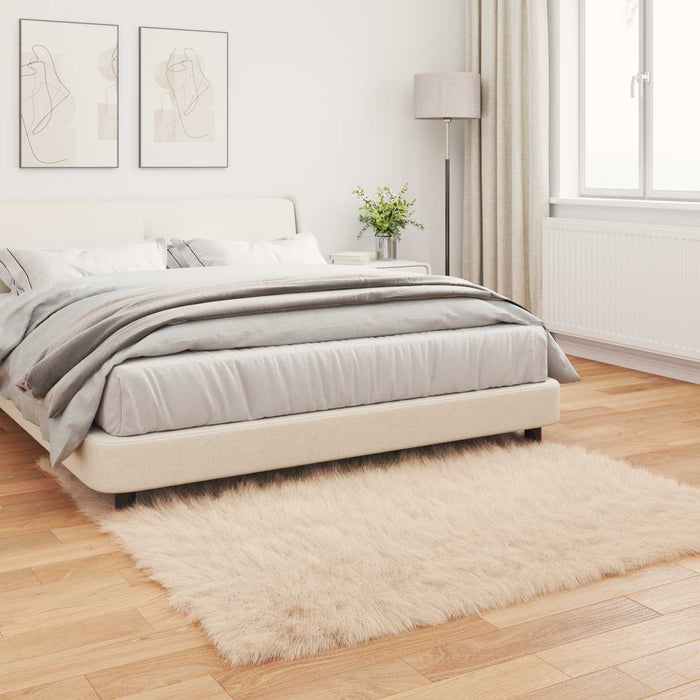 Covor din Lână Faux Tafalla Bej 160 x 160 cm Poliester - WALTI WALTI