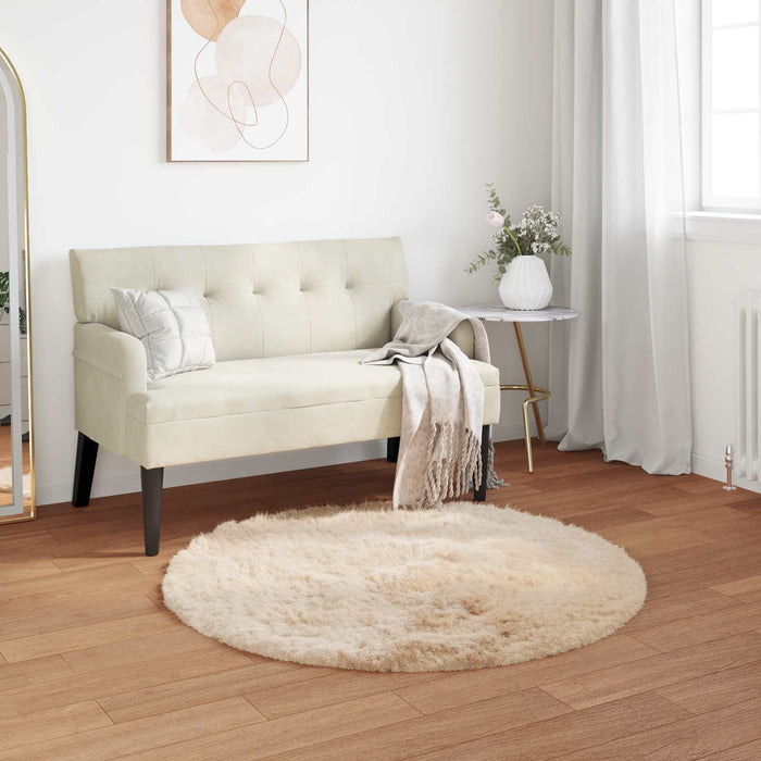 Covor din Lână Faux Tafalla Bej Ø 120 cm Poliester - WALTI WALTI
