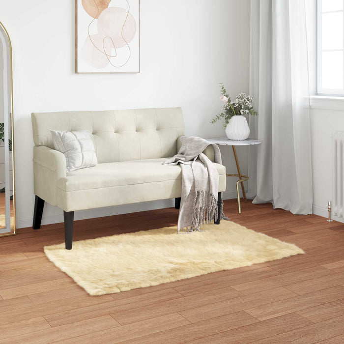 Covor din Lână Faux Tafalla Crem 80 x 150 cm Poliester - WALTI WALTI