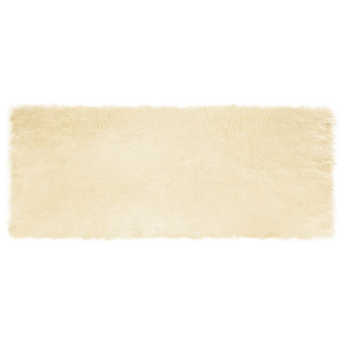 Covor din Lână Faux Tafalla Crem 80 x 200 cm Poliester - WALTI WALTI