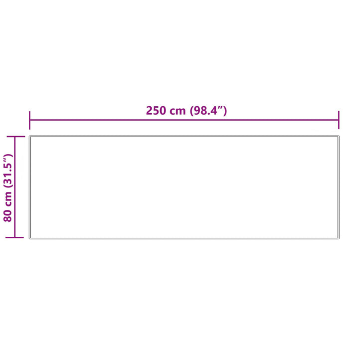Covor din Lână Faux Tafalla Crem 80 x 250 cm Poliester - WALTI WALTI