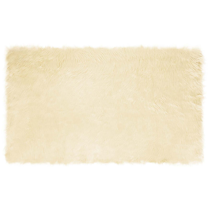 Covor din Lână Faux Tafalla Crem 100 x 200 cm Poliester - WALTI WALTI