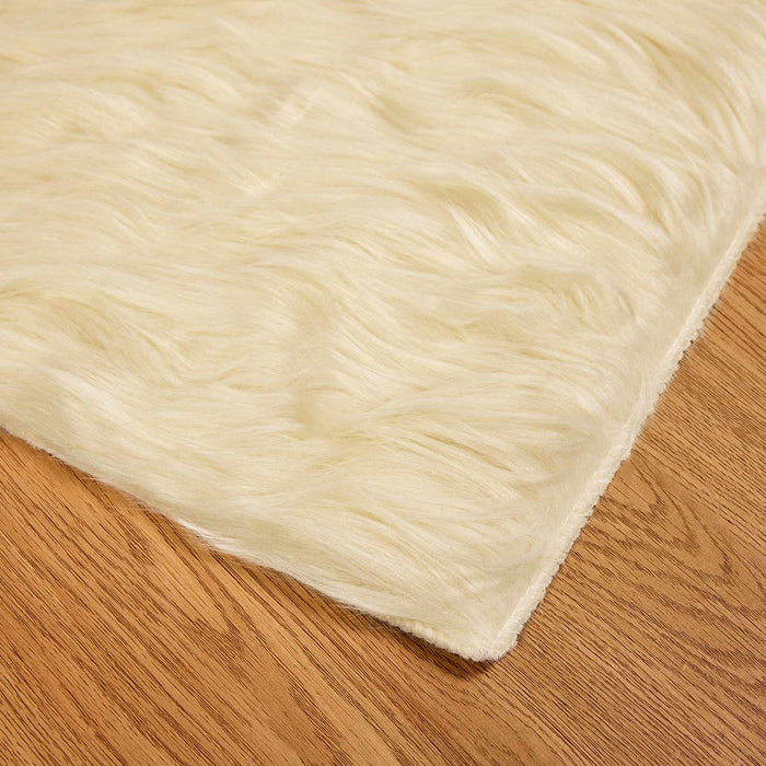 Covor din Lână Faux Tafalla Crem 140 x 200 cm Poliester - WALTI WALTI