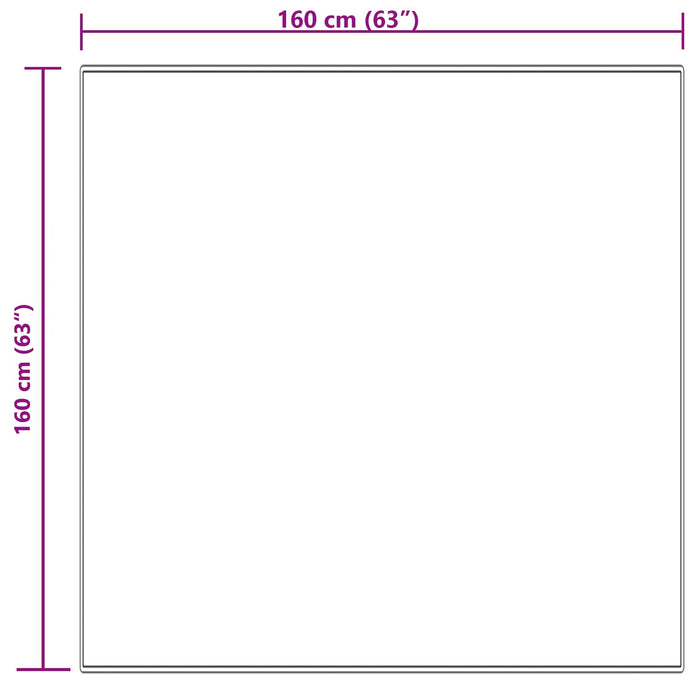 Covor din Lână Faux Tafalla Crem 160 x 160 cm Poliester - WALTI WALTI