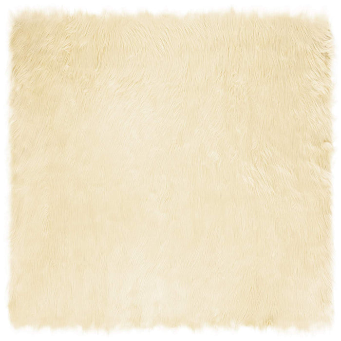 Covor din Lână Faux Tafalla Crem 160 x 160 cm Poliester - WALTI WALTI