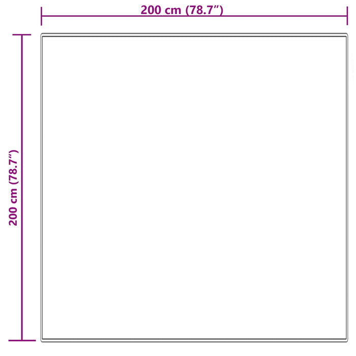 Covor din Lână Faux Tafalla Crem 200 x 200 cm Poliester - WALTI WALTI