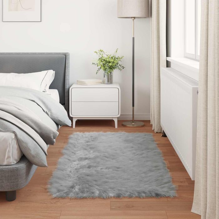 Covor din Lână Faux Tafalla Gri 60 x 110 cm Poliester - WALTI WALTI