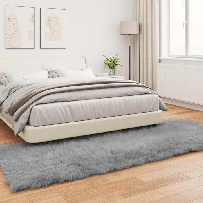 Covor din Lână Faux Tafalla Gri 80 x 250 cm Poliester - WALTI WALTI