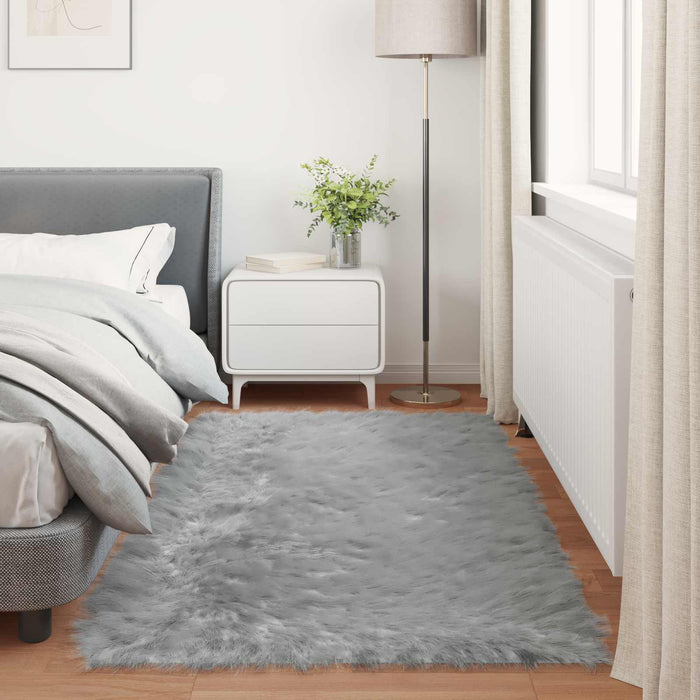 Covor din Lână Faux Tafalla Gri 100 x 200 cm Poliester - WALTI WALTI